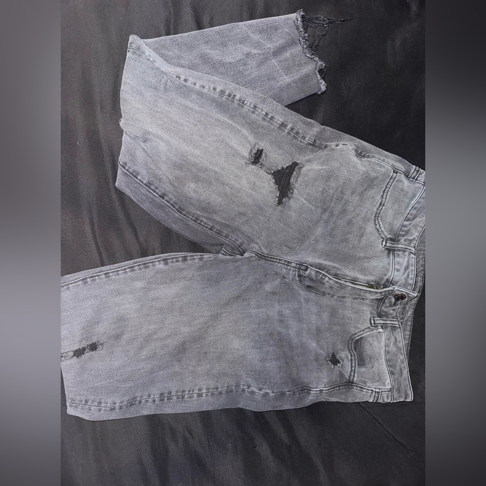 American Eagle Black Distressed Jeans